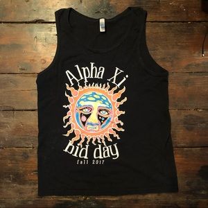 Alpha Xi Delta black sun sublime tank